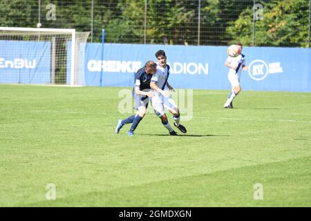 KSC B-Junioren Bundesliga U17 gegen 1860 München Karlsruhe Wildpark 18. Septembre 2021 Ligue des jeunes Banque D'Images