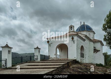 hermitage de Calvario dans la petite ville de Fanzara dans la province de Castellón, Espagne, Europe Banque D'Images