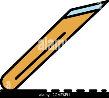 Icône de couteau de bureau Potter. Outline potter couteau de bureau vecteur icône couleur plat isolé Illustration de Vecteur