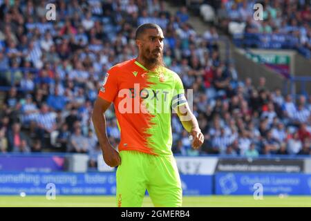 HUDDERSFIELD, ROYAUME-UNI. 18 SEPT Lewis Grabban de Nottingham Forest pendant le match de championnat de Sky Bet entre Huddersfield Town et Nottingham Forest au stade John Smith, Huddersfield le samedi 18 septembre 2021. (Credit: Jon Hobley | MI News) Credit: MI News & Sport /Alay Live News Banque D'Images