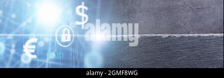 Fournitures de bureau sur la table. Un stylo plume. Stylo professionnel au bureau sur une surface en pierre. Banque D'Images