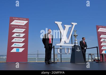 La région de la baie accueille la célèbre LV America's Cup, San Francisco CA Banque D'Images