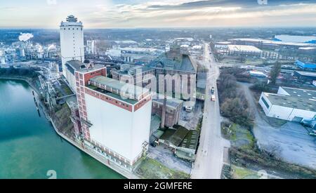 Vue aérienne de Krefeld, Allemagne Banque D'Images