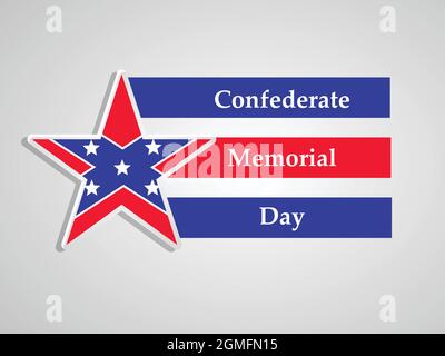 Confederate Memorial Day US Background Illustration de Vecteur