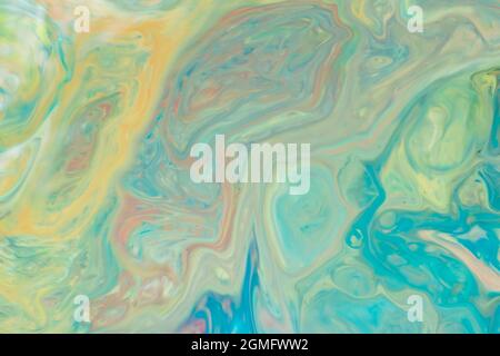 Arrière-plan liquide multicolore abstrait. Fond de texture mixte de modèle de conception d'encre abstraite. Modèle psychédélique multicolore. Art fluide Banque D'Images