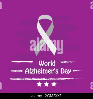 Journée mondiale de l'Alzheimers arrière-plan Illustration de Vecteur