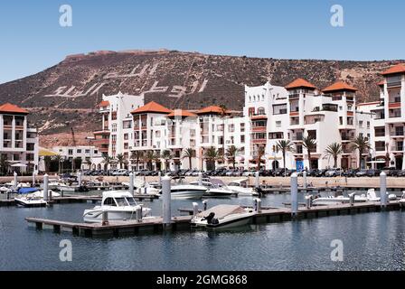 La ville touristique d'Agadir au Maroc Banque D'Images