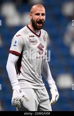 Reggio Emilia, Italie. 17 septembre 2021. Vanja Milinkovic-Savic du FC Torino réagit lors de la série Un match de football entre les États-Unis Sassuolo et le FC Torino. Credit: Nicolò Campo/Alay Live News Banque D'Images