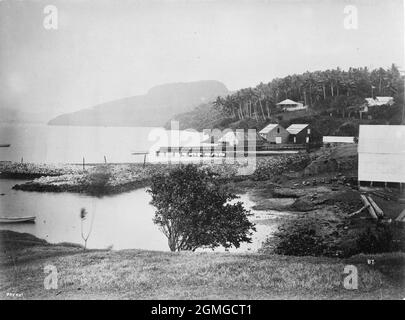 1885 photo de l'île principale, UTU Vavaʻu, à Vava'u, un groupe de plus de 50 îles à Tonga, à environ 150 miles au nord de Tongatapu. Banque D'Images