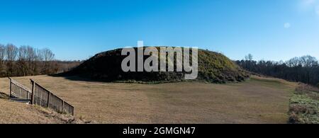 Parc historique national d'Ocmulgee Mounds à Macon, Géorgie Banque D'Images