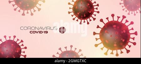 Modèle de bannière coronavirus. Illustration vectorielle. Illustration de Vecteur