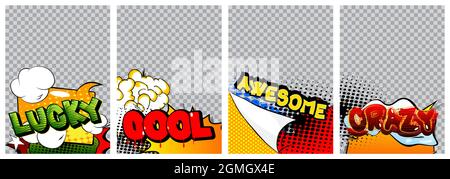 Couverture de bande dessinée, collection de modèles de conception de circulaire d'entreprise. Ensemble de brochures, affiches, couvertures de magazines, prospectus. Illustration vectorielle. Illustration de Vecteur