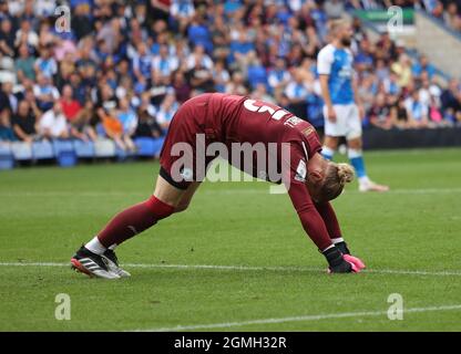 Peterborough, Royaume-Uni. 18 septembre 2021. David Cornell (pu) au championnat EFL de Peterborough United et Birmingham City, au Weston Homes Stadium, Peterborough, Cambridgeshire. Crédit : Paul Marriott/Alay Live News Banque D'Images