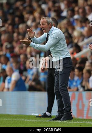 Peterborough, Royaume-Uni. 18 septembre 2021. Lee Bowyer (C.-B.) au championnat EFL de Peterborough United et Birmingham City, au Weston Homes Stadium, Peterborough, Cambridgeshire. Crédit : Paul Marriott/Alay Live News Banque D'Images