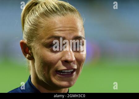 Senec, Slovaquie. 17 septembre 2021. Fridolina Rolfoe (18 Suède) après le match de qualification de la coupe du monde des femmes entre la Slovaquie et la Suède au NTC Senec, Slovaquie. Crédit: SPP Sport presse photo. /Alamy Live News Banque D'Images