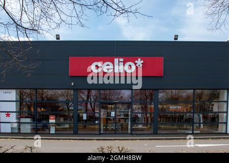 FLECHE, FRANCE - 31 juillet 2021 : une vue de la boutique de style français de la marque CELIO avec la signalisation et le logo du magasin à Fleche, France Banque D'Images