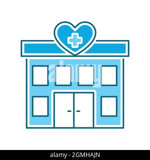 Icône de la ligne de couleur de bénévolat de l'hôpital. affiche de soutien 24 heures. Aide palliative.pictogramme Outline pour page Web, application mobile, Promo. Illustration de Vecteur