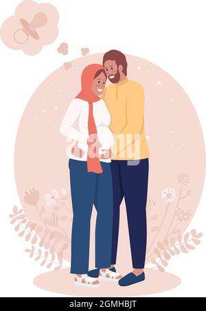 Grossesse 2D vecteur illustration isolée Illustration de Vecteur