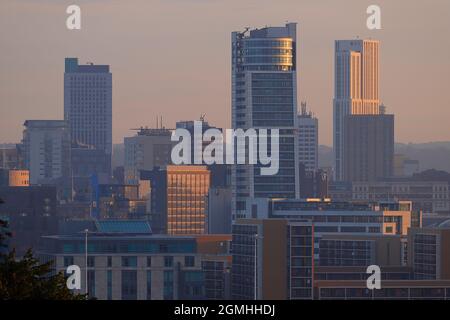 Leeds City Centre Skyline septembre 2021 Banque D'Images