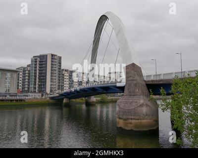 Le pont de Scinty, ( clyde arc) , Glasgow,Écosse,Royaume-Uni,Europe Banque D'Images