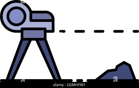 Icône du statif de Cadastrian. Contour statif cadastrien vecteur icône couleur plat isolé Illustration de Vecteur