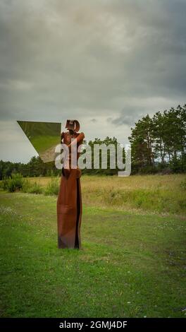 Geisain le Rhoen, Allemagne- août 2021: Chemin de l'espoir sur l'ancienne frontière intérieure-allemande Banque D'Images