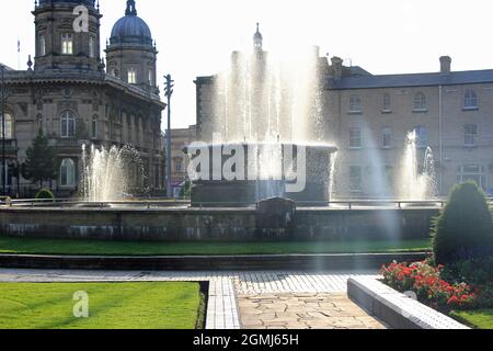 Fontaine dans Queens Gardens, Kingston upon Hull, East Yorkshire, Royaume-Uni Banque D'Images