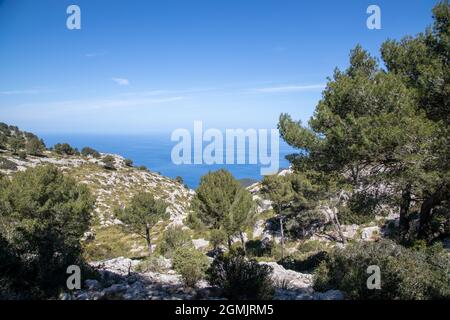 Randonnée autour du puig de galatzo, Majorque Banque D'Images