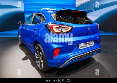 La voiture hybride Ford Puma EcoBoost a été présentée au salon automobile IAA de Francfort. Allemagne - 10 septembre 2019 Banque D'Images