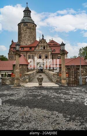 Lesn, basse Silésie, Pologne 7 juillet 2021 . Vue sur le château de Czoch à lesna, en basse Silésie Banque D'Images