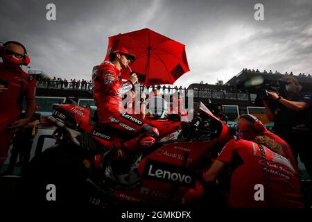 Misano Adriatico Rn, Italie. 19 septembre 2021. Courses de MotoGP Octo Grand Prix di San Marino e della Riviera di Rimini sur le circuit Misano, Misano Adriatico RN, Italia, Septiembre 19, 2021 en photo: Carreras del Gran Premio Octo de San Marino e della Riviera di Rimin de MotoGP en el Circuito de Misano, Misano Adriatico RN, Italia, 19 de Septiembre de 2021 POOL/ MotoGP.com/Cordon les images de presse seront à usage éditorial exclusif. Crédit obligatoire: © motogp.com crédit: CORMON PRESSE/Alay Live News Banque D'Images