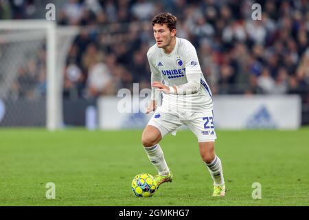 Copenhague, Danemark. 19 septembre 2021. Jonas Wind (23) du FC Copenhagen vu lors du match 3F Superliga entre le FC Copenhagen et le FC Midtjylland à Parken à Copenhague. (Crédit photo : Gonzales photo/Alamy Live News Banque D'Images