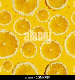 Fond orange sans couture avec oranges. Illustration vectorielle Illustration de Vecteur