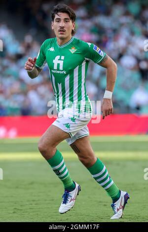 Séville, Séville, Espagne. 19 septembre 2021. Hector Bellerin de Real Betis lors du match de la Liga Santader entre Real Betis Balompie et RCD Espanyol à Benito Villamarin à Séville, Espagne, le 19 septembre 2021. (Credit image: © Jose Luis Contreras/DAX via ZUMA Press Wire) Banque D'Images