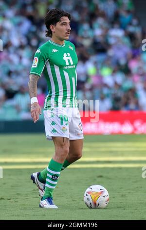 Séville, Séville, Espagne. 19 septembre 2021. Hector Bellerin de Real Betis lors du match de la Liga Santader entre Real Betis Balompie et RCD Espanyol à Benito Villamarin à Séville, Espagne, le 19 septembre 2021. (Credit image: © Jose Luis Contreras/DAX via ZUMA Press Wire) Banque D'Images