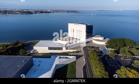JFK, John F Kennedy Presidential Library and Museum, Boston, Massachusetts, États-Unis Banque D'Images