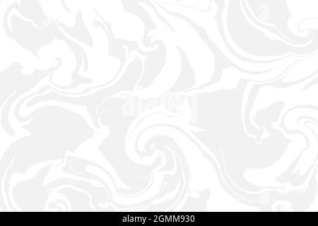 Motif abstrait blanc avec texture et motif tourbillon en marbré gris pâle Banque D'Images