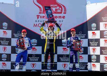 Monterey, Californie, États-Unis. 19 septembre 2021. COLTON HERTA (26) de Valence, Canada remporte le Grand Prix Firestone de Monterey au circuit WeatherTech Laguna Seca de Monterey, en Californie. (Credit image: © Walter G Arce SR Grindstone Medi/ASP via ZUMA Press Wire) Banque D'Images