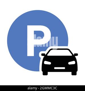 Vecteur d'icône de parking pour la conception graphique, le logo, le site Web, les médias sociaux, l'application mobile, Illustration de l'interface utilisateur Illustration de Vecteur