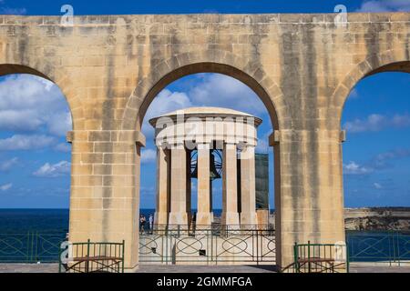 Mémorial de siège de la Seconde Guerre mondiale de la Valette Banque D'Images