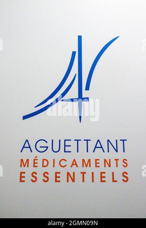 Lyon (France), 17 septembre 2021. Logo de la société Aguettant. Banque D'Images