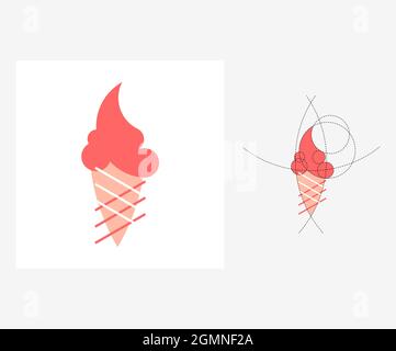 Glace vectorielle au format doré. Illustration modifiable Illustration de Vecteur