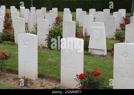 cimetière militaire anglais de bayeux en normandie (france) Banque D'Images