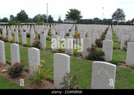 cimetière militaire anglais de bayeux en normandie (france) Banque D'Images