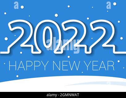 Bannière du nouvel an 2022. Illustration de Vecteur