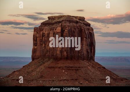 Navajo Nations Monument Valley Park au coucher du soleil Banque D'Images