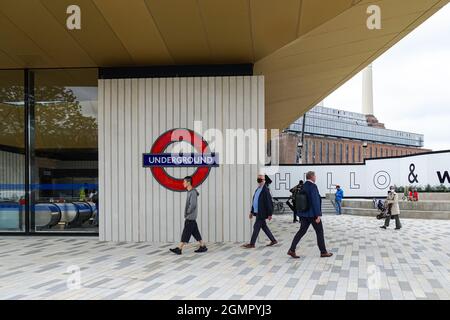 Métro de Londres récemment ouvert Battersea Power Station station sur la ligne Nord, Londres, Angleterre Royaume-Uni Banque D'Images