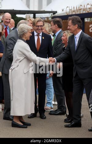 La duchesse de Gloucester lors de la visite royale du RHS Chelsea Flower Show au Royal Hospital Chelsea, Londres. Date de la photo: Lundi 20 septembre 2021. Banque D'Images