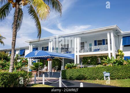 Delray Beach Florida, Wright by the Sea, entrée de l'hôtel motel Banque D'Images