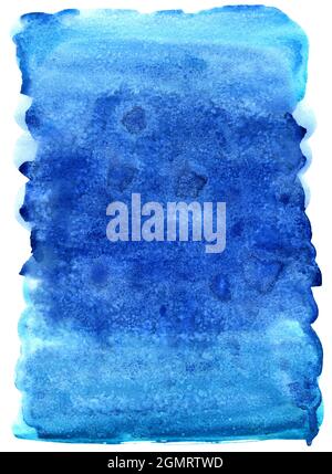 Fond bleu aquarelle. Technique de peinture au sel. Texture aquarelle. Banque D'Images